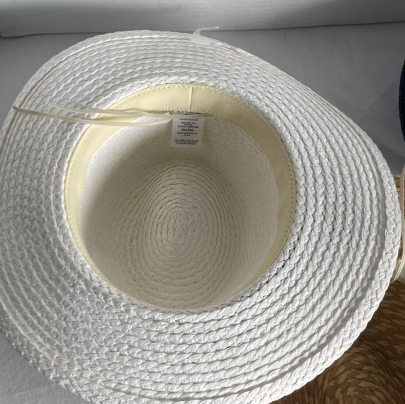 Time And Tru  Panama Hat Brim Wide Pleated Hatband & Clip - Set Of 3 - One Size - Picture 2 of 10